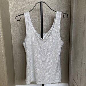 Forever 21 Shiny Silver Tank Top
